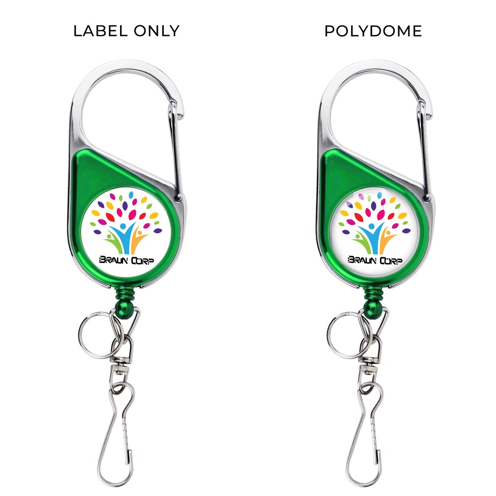Picture of Metallic Finish Heavy Duty Carabiner Retractable Badge Reel