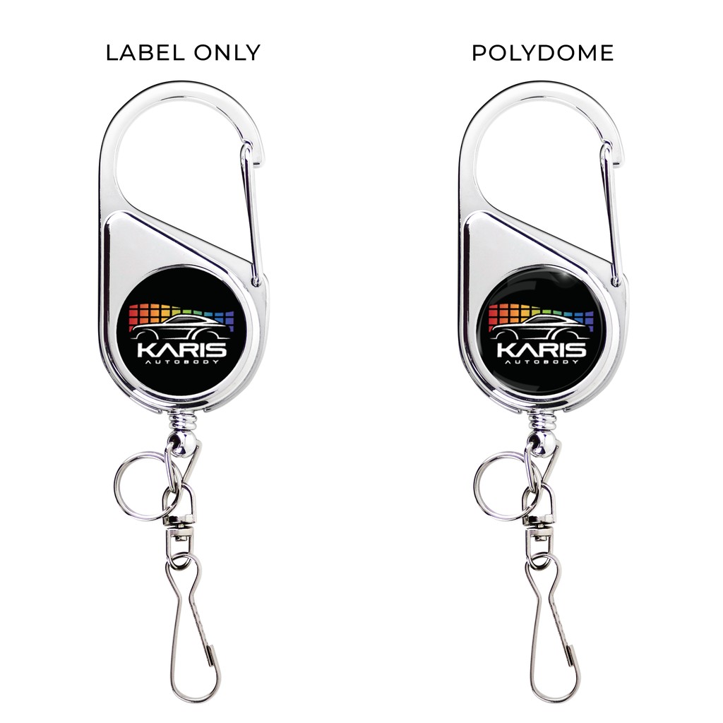 Picture of Metallic Finish Heavy Duty Carabiner Retractable Badge Reel