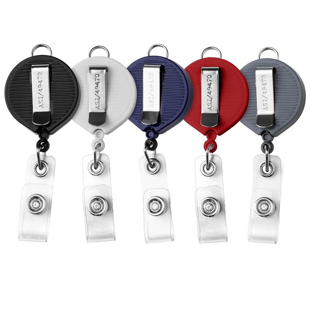 Picture of Large Face Retractable Badge Reel w/lanyard attachment - Opaque