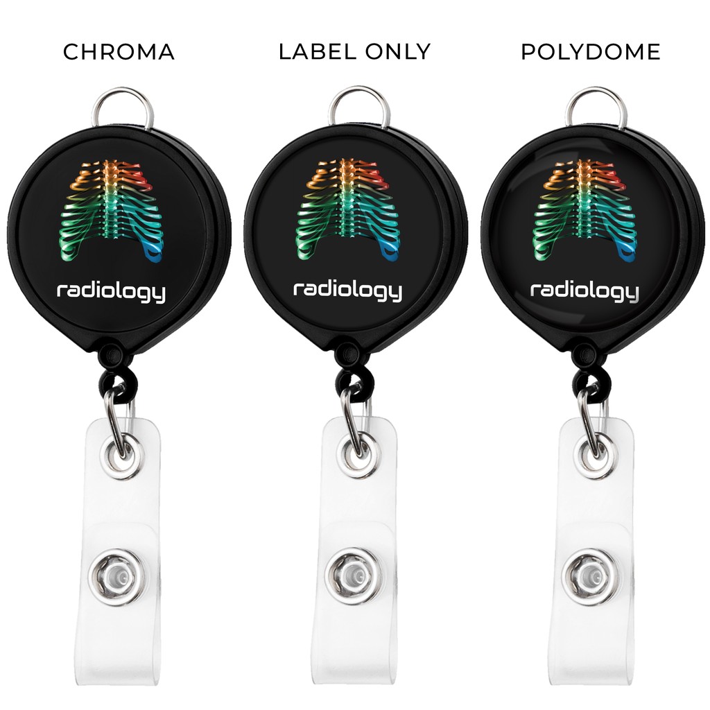 Picture of Large Face Retractable Badge Reel w/lanyard attachment - Opaque