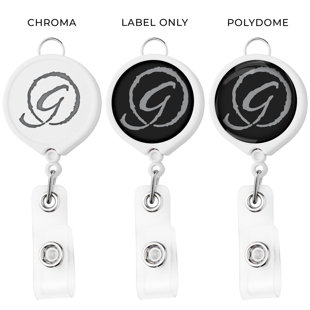 Picture of Large Face Retractable Badge Reel w/lanyard attachment - Opaque