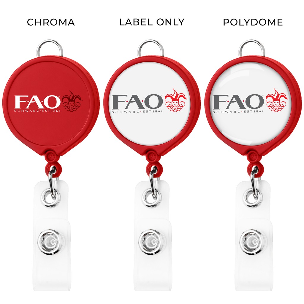 Picture of Large Face Retractable Badge Reel w/lanyard attachment - Opaque