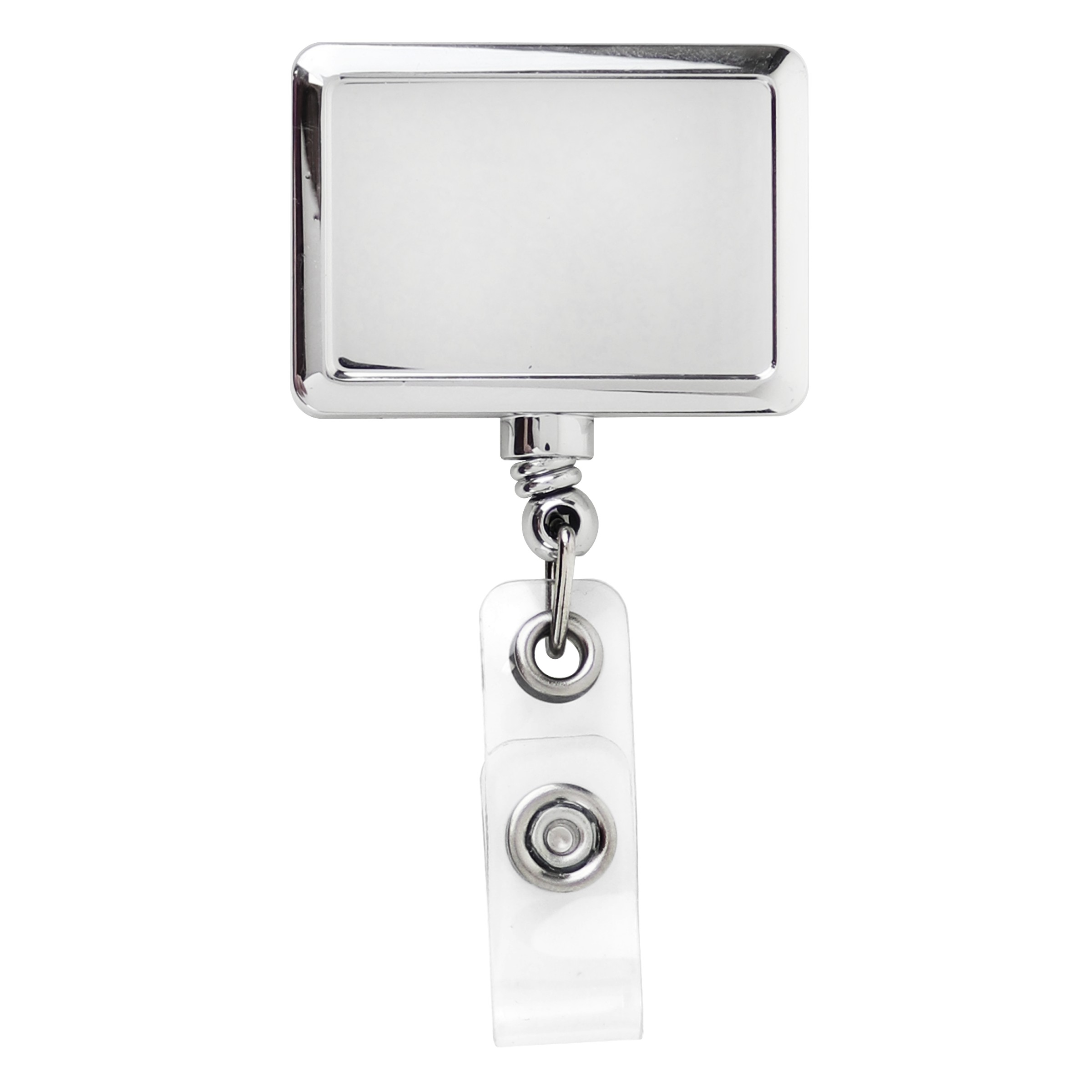 Picture of Metallic Finish Rectangle Retractable Badge Reel