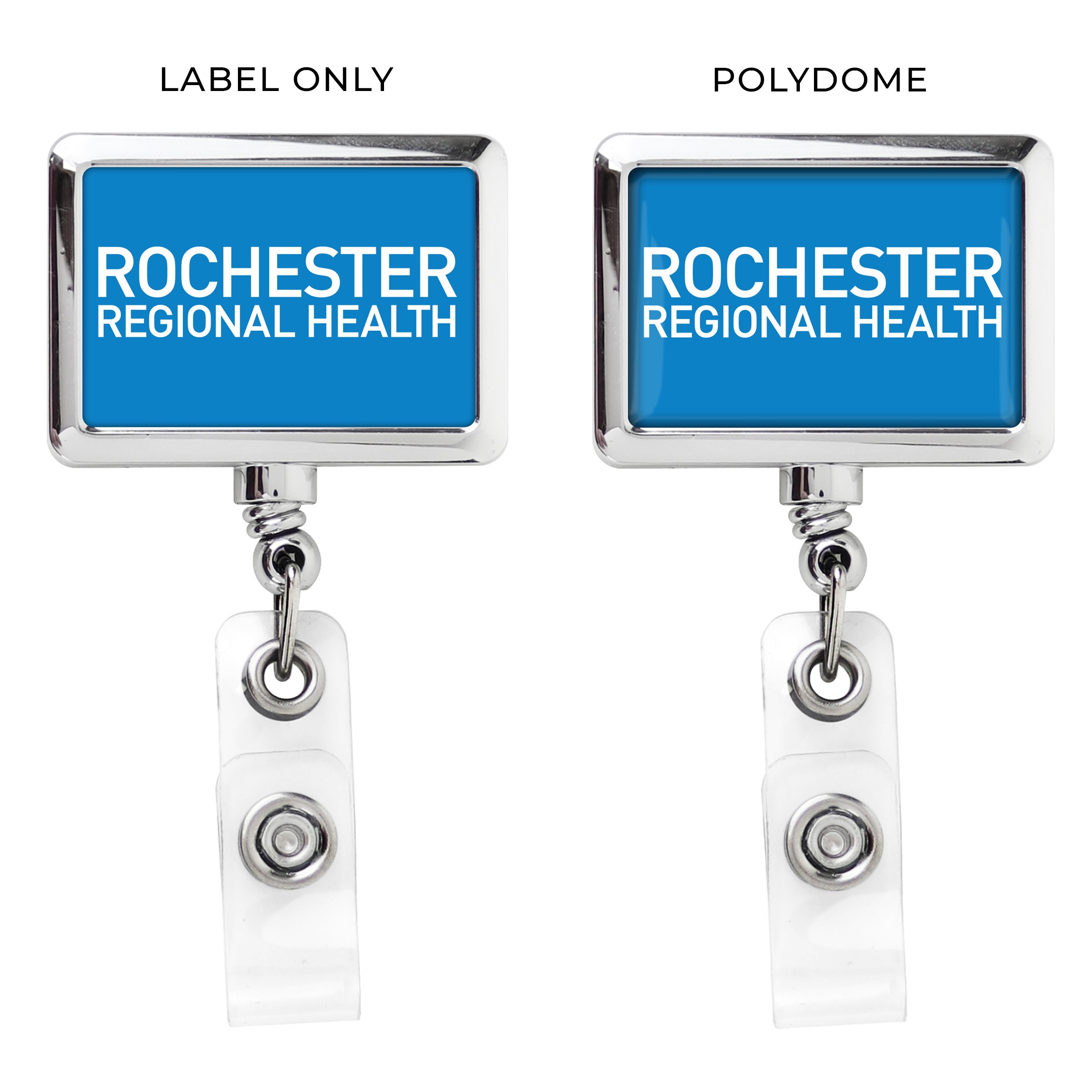 Picture of Metallic Finish Rectangle Retractable Badge Reel