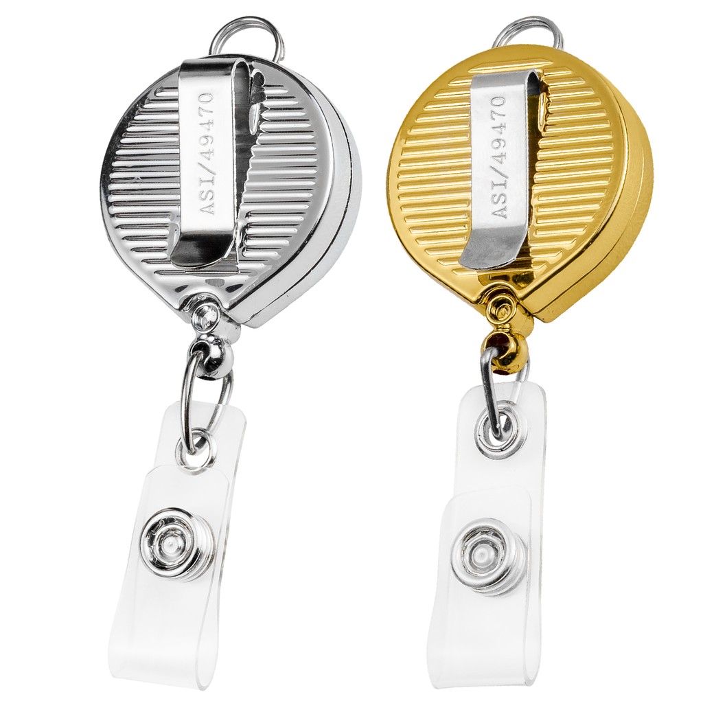 Picture of Metallic Finish Round Large Face Retractable Badge Reel