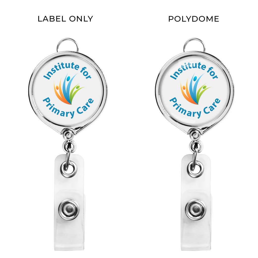 Picture of Metallic Finish Round Large Face Retractable Badge Reel