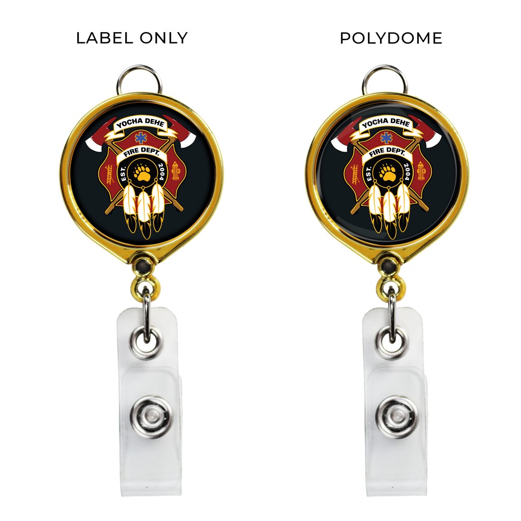 Picture of Metallic Finish Round Large Face Retractable Badge Reel