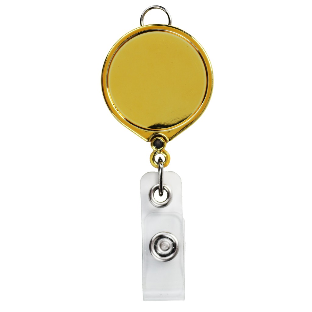 Picture of Metallic Finish Round Large Face Retractable Badge Reel