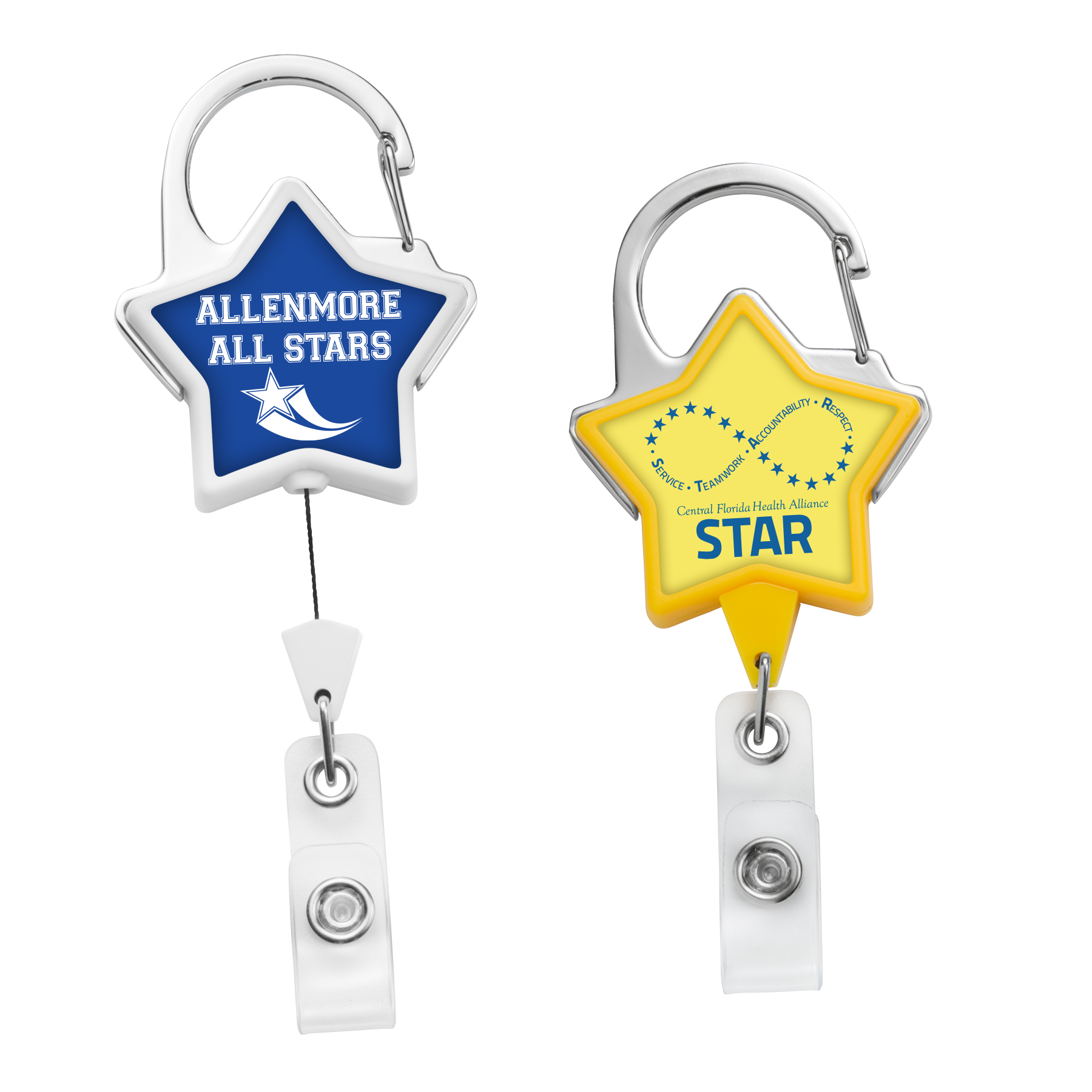 Picture of JUMBO Star Carabiner Retractable Badge Reel