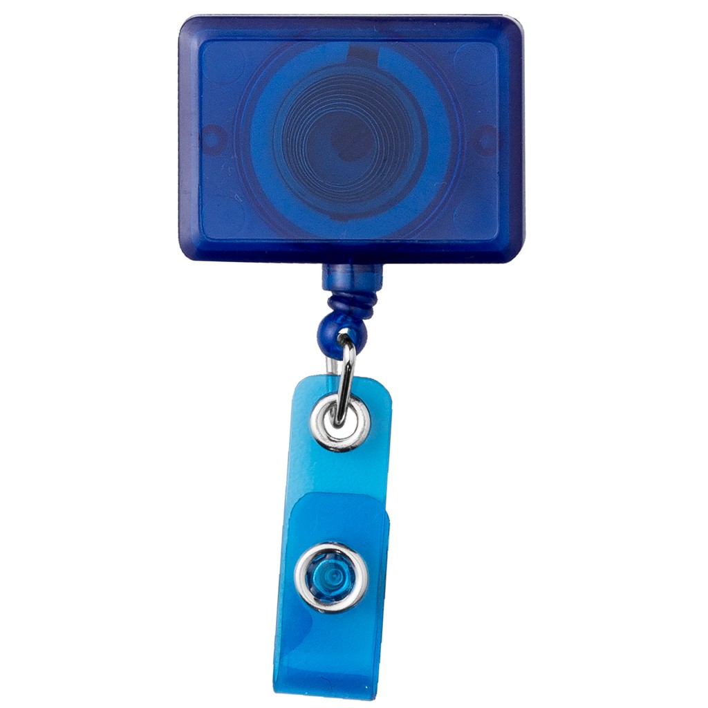 Picture of Rectangle Retractable Badge Reel, translucent color