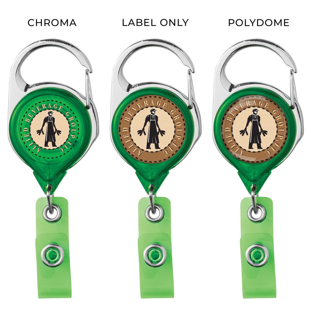 Picture of Carabiner Retractable Badge Reel w/belt clip - Translucent