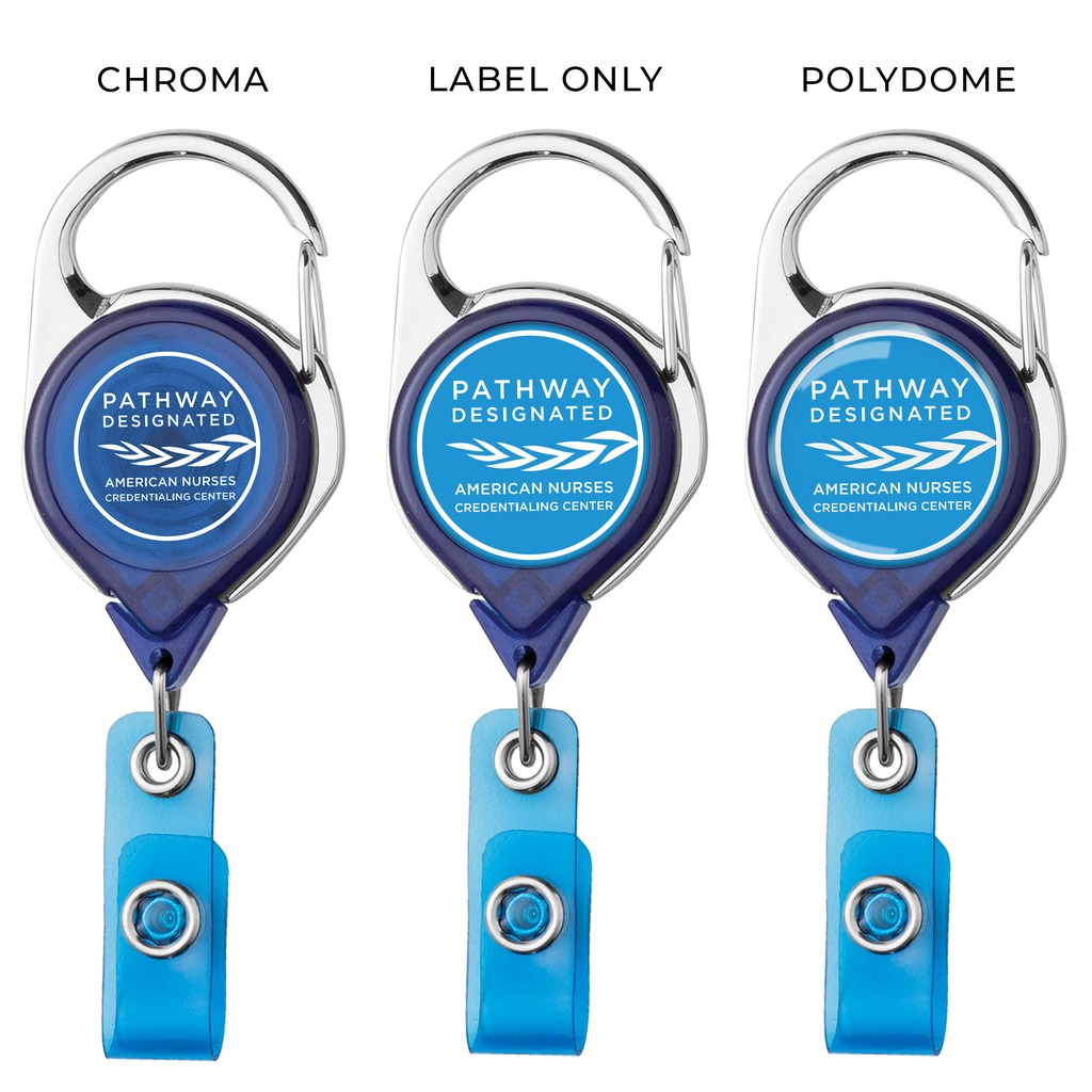 Picture of Carabiner Retractable Badge Reel w/belt clip - Translucent