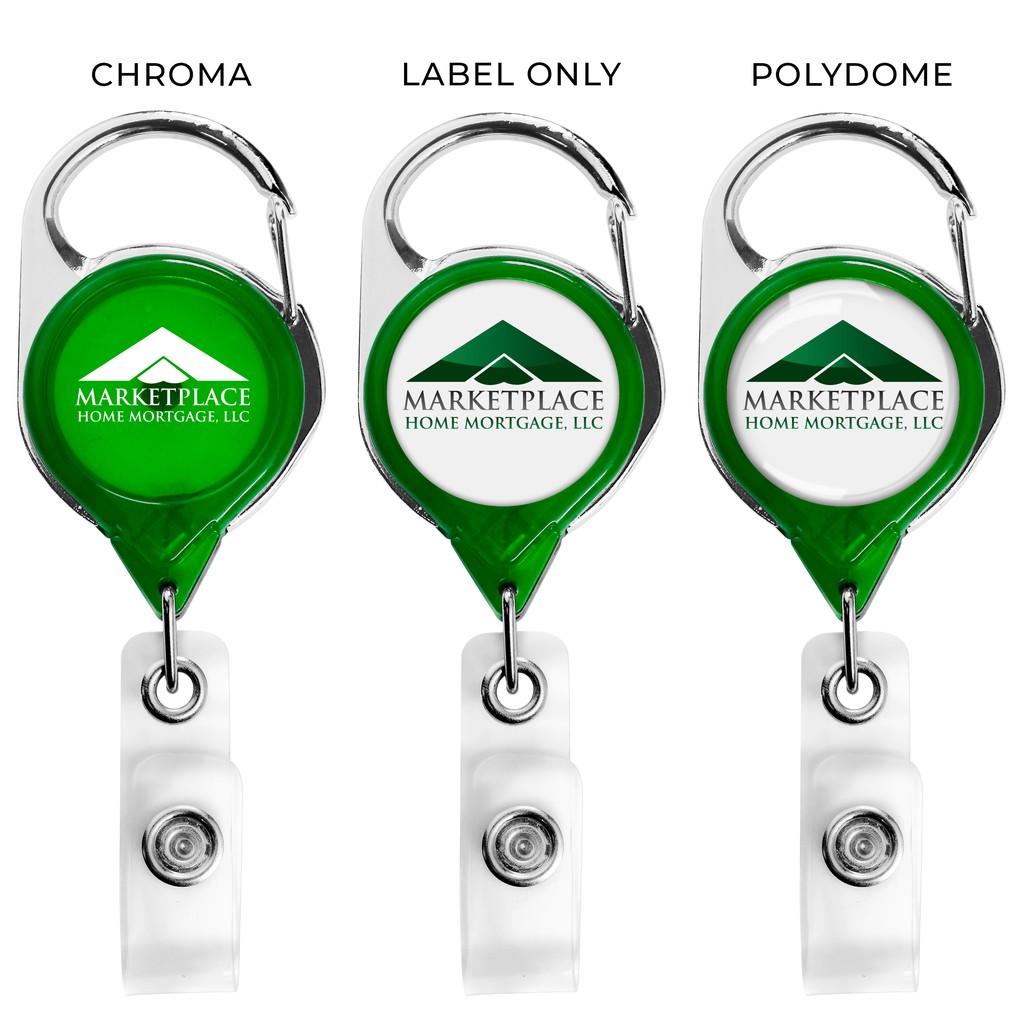 Picture of Carabiner Retractable Badge Reel - Translucent
