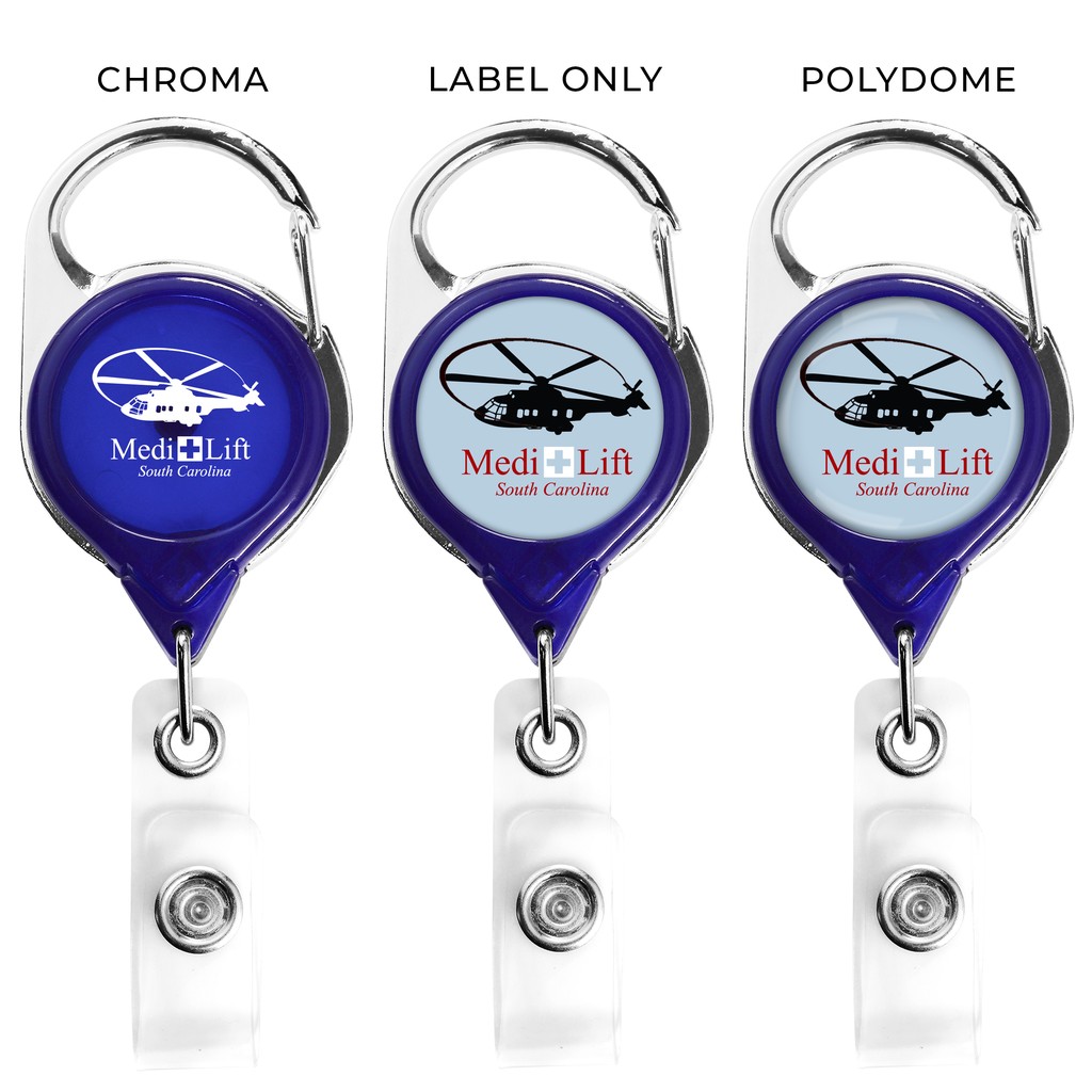Picture of Carabiner Retractable Badge Reel - Translucent
