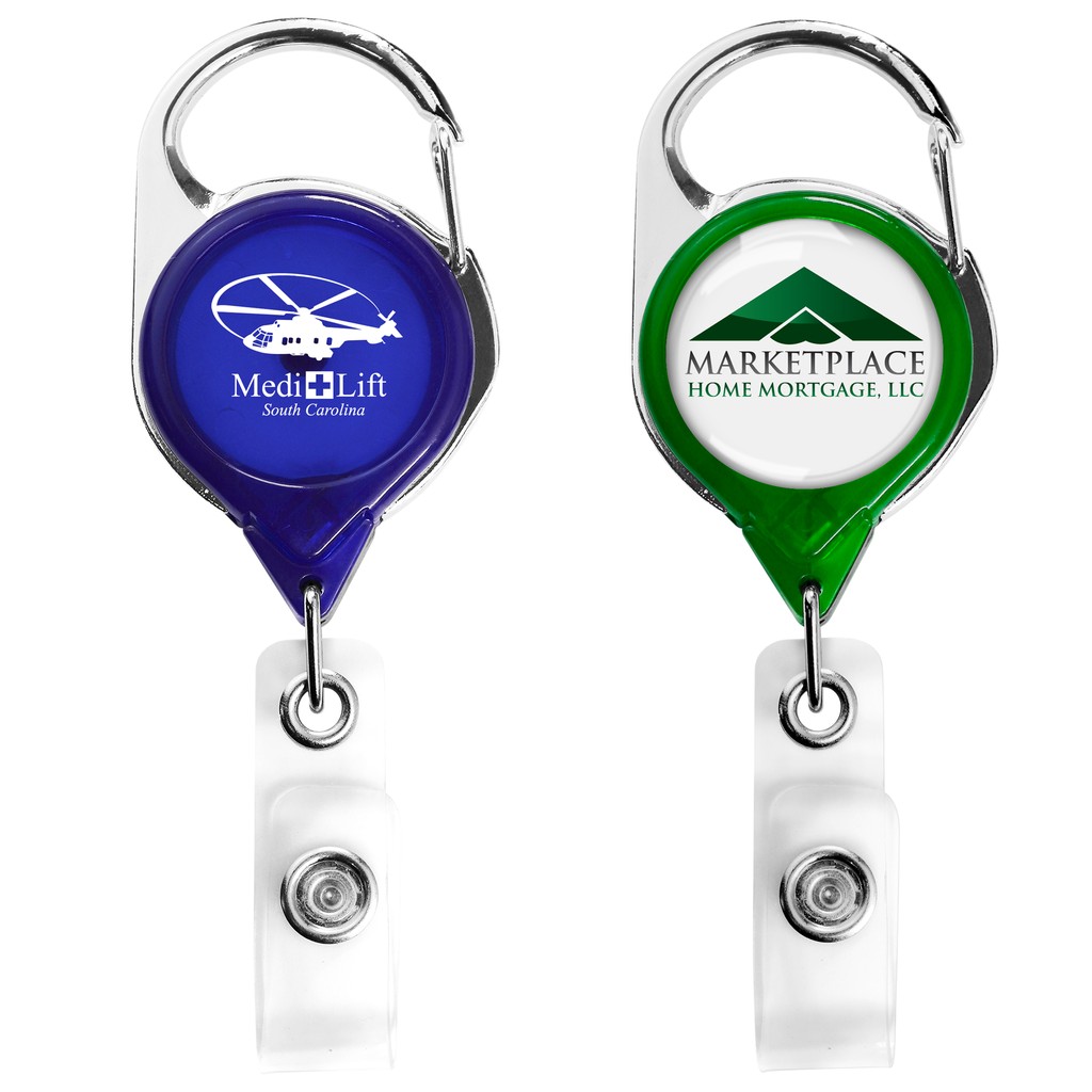 Picture of Carabiner Retractable Badge Reel - Translucent