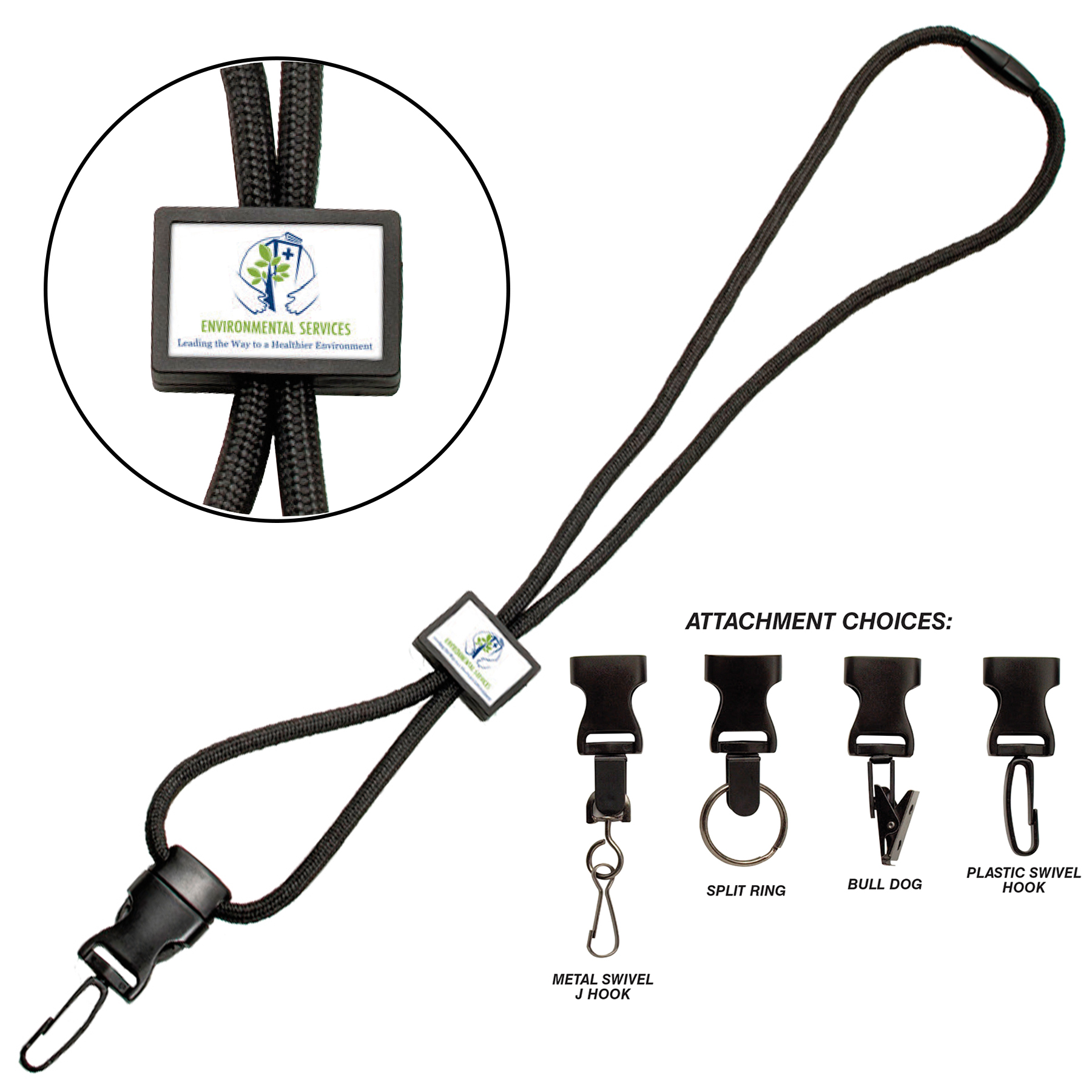 Picture of Braided Lanyard w/rectangle slider