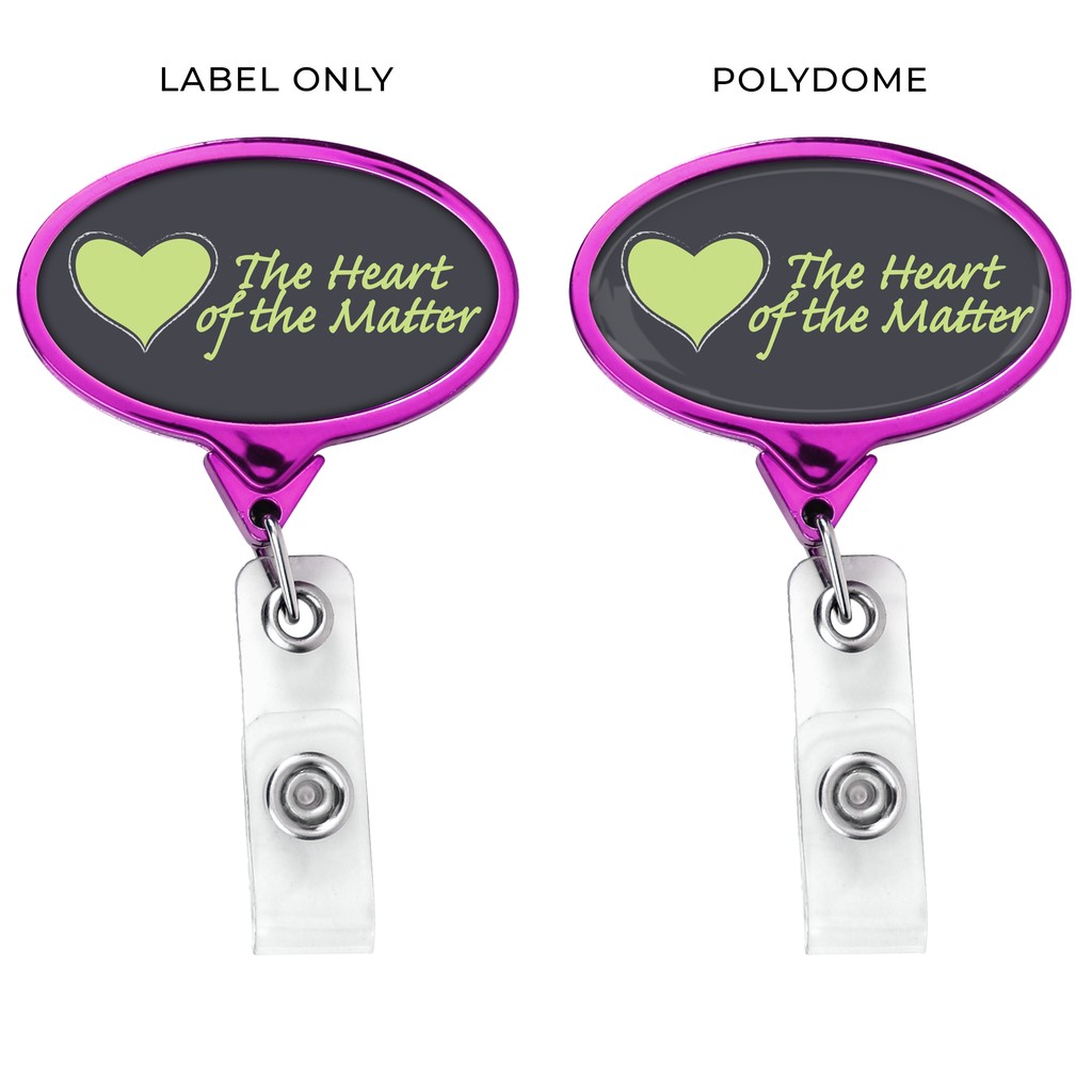 Picture of Metallic Finish Jumbo Oval Retractable Badge Reel