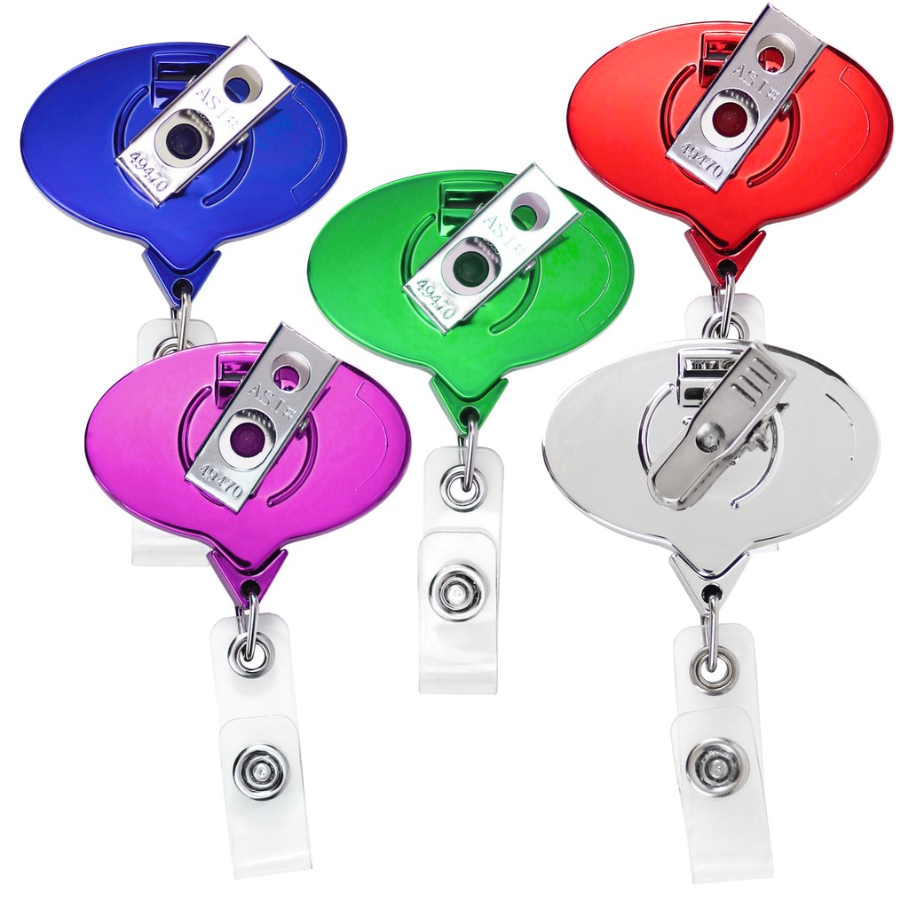 Picture of Metallic Finish Jumbo Oval Retractable Badge Reel