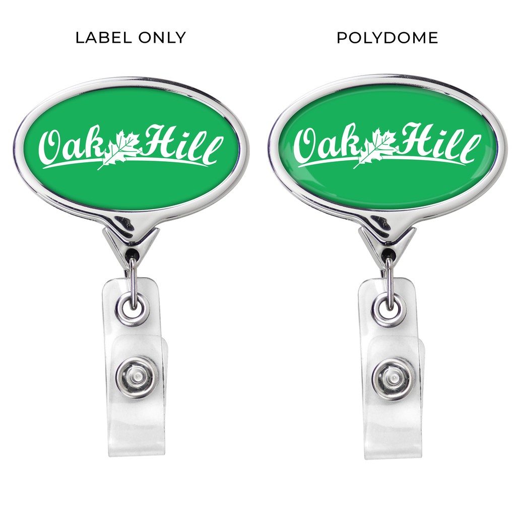 Picture of Metallic Finish Jumbo Oval Retractable Badge Reel