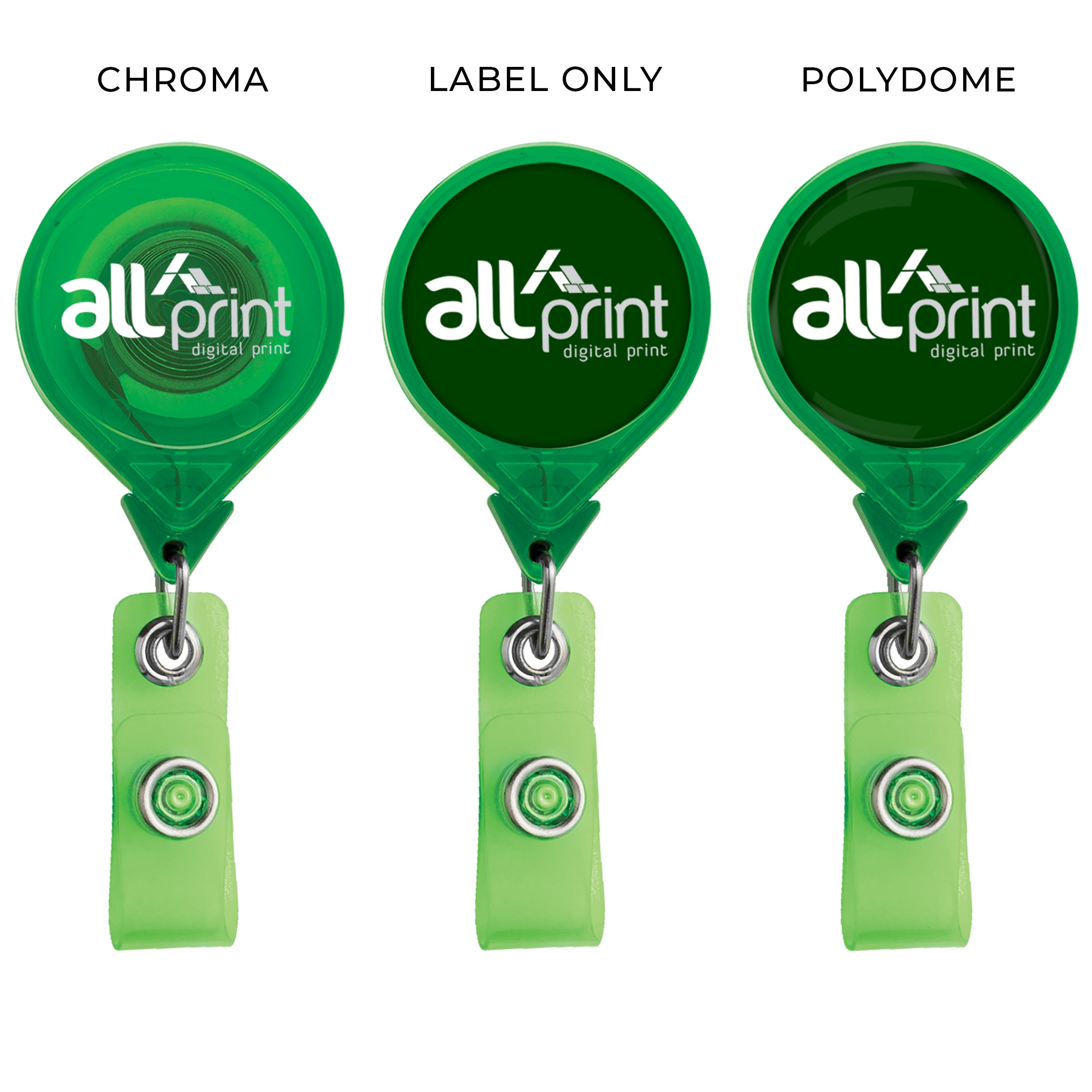 Picture of Jumbo Round Retractable Badge Reel, translucent color