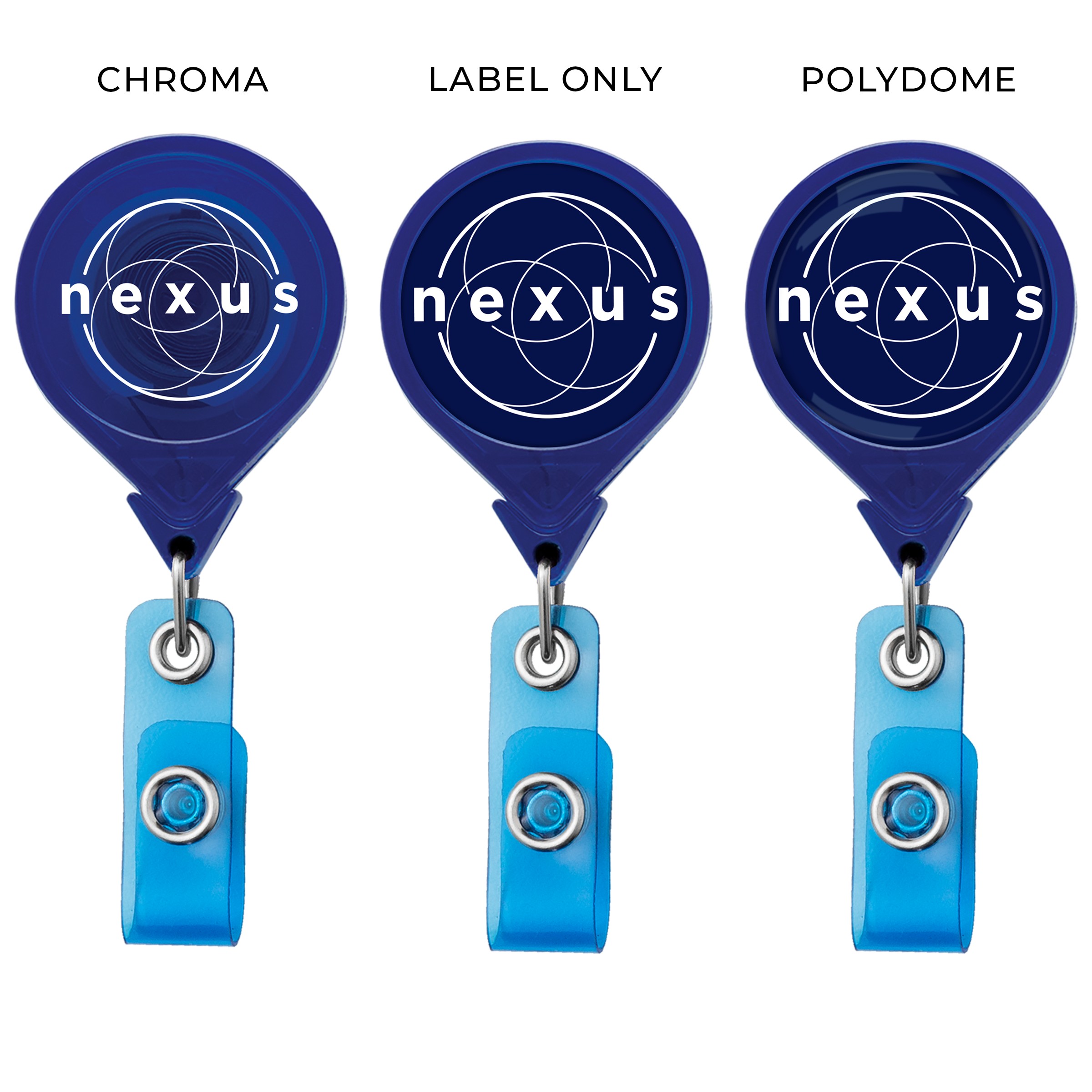 Picture of Jumbo Round Retractable Badge Reel, translucent color