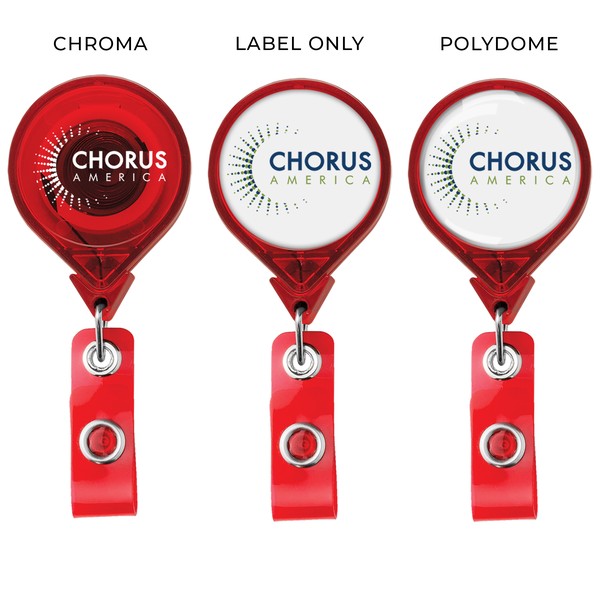 Picture of Jumbo Round Retractable Badge Reel, translucent color