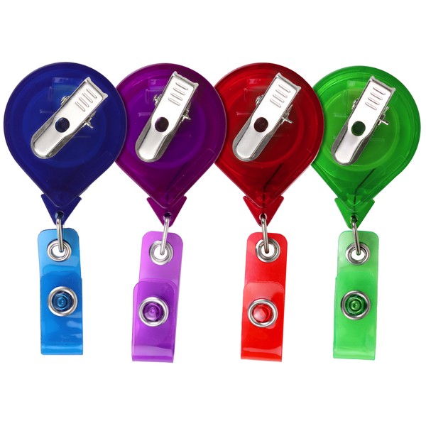 Picture of Jumbo Round Retractable Badge Reel, translucent color