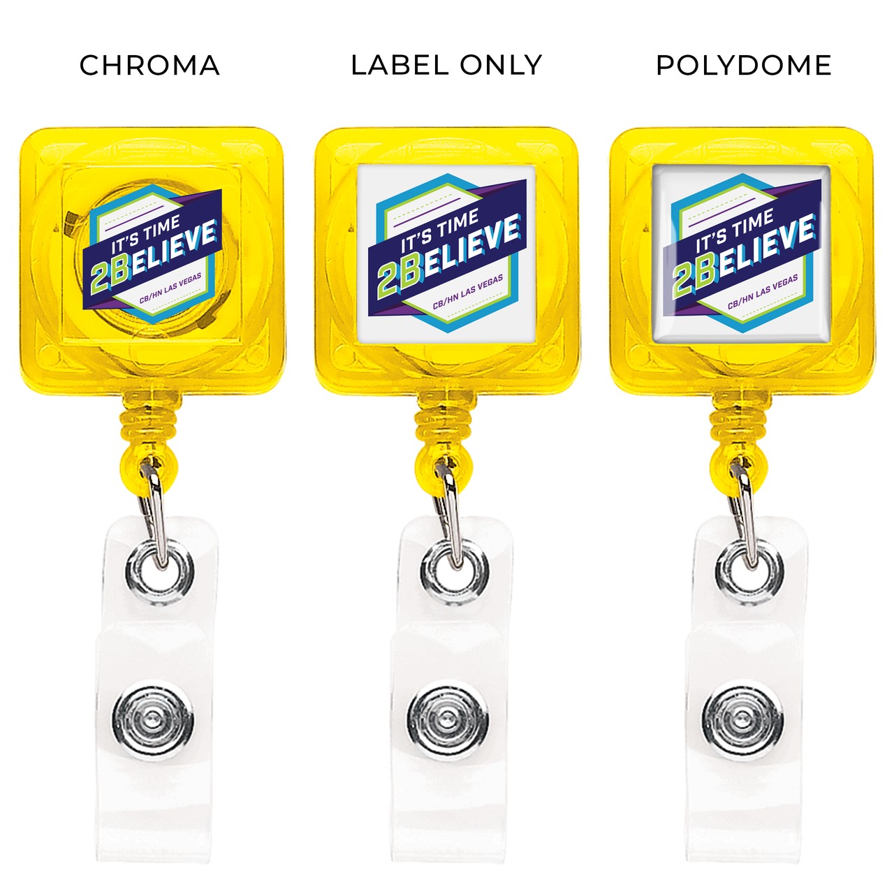Picture of "Better" Translucent Square Retractable Badge Reel