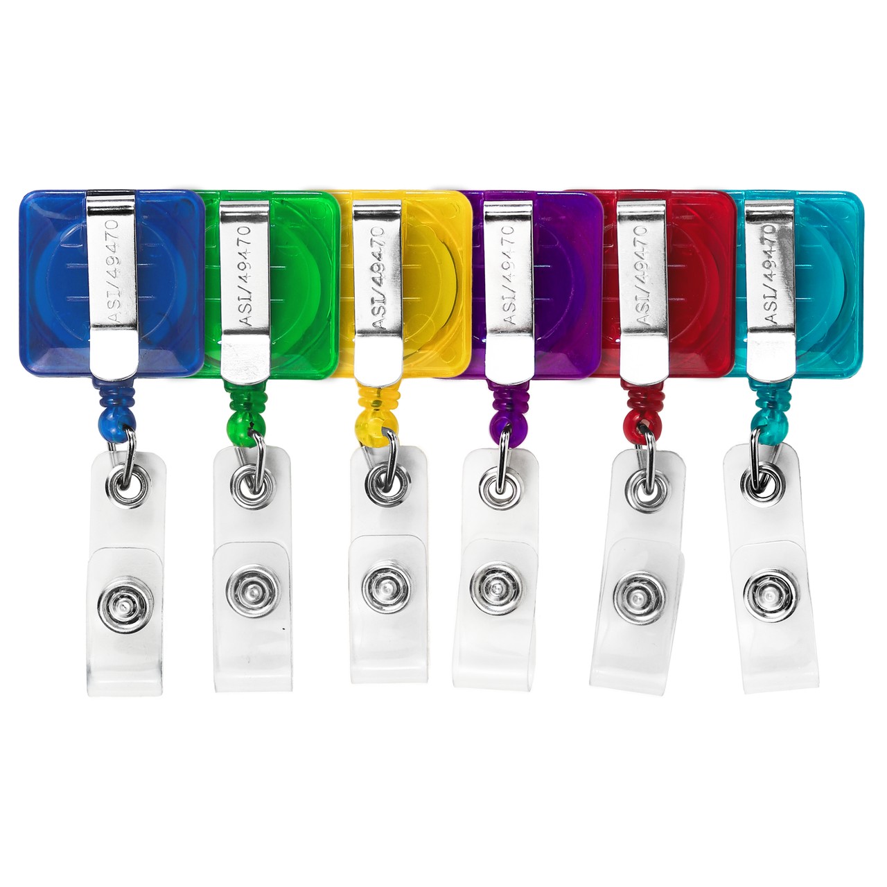 Picture of "Better" Translucent Square Retractable Badge Reel