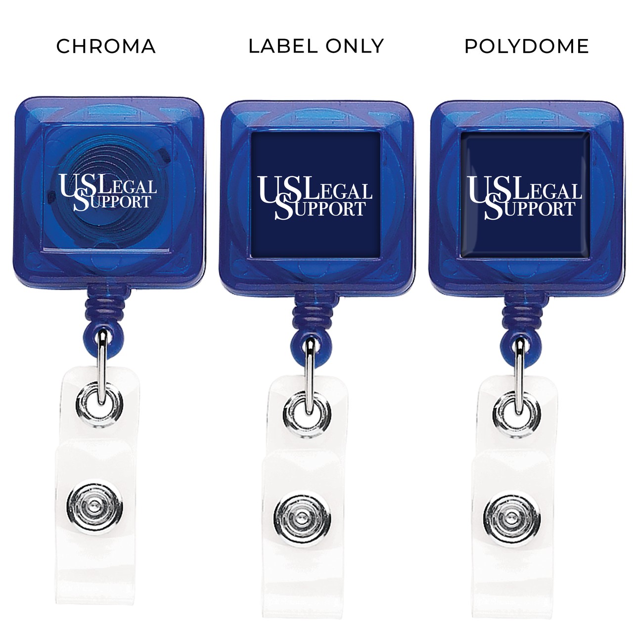 Picture of "Better" Translucent Square Retractable Badge Reel
