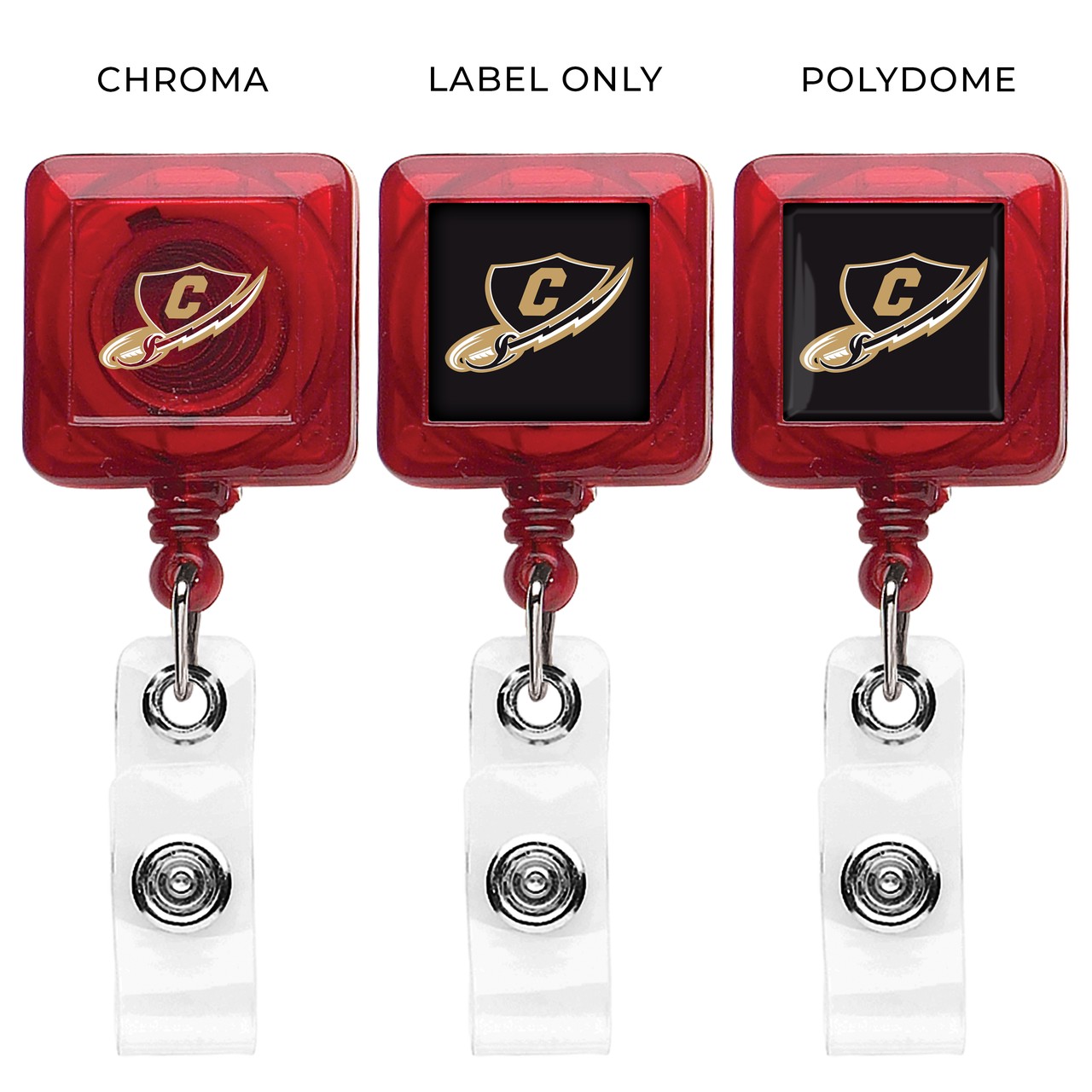 Picture of "Better" Translucent Square Retractable Badge Reel