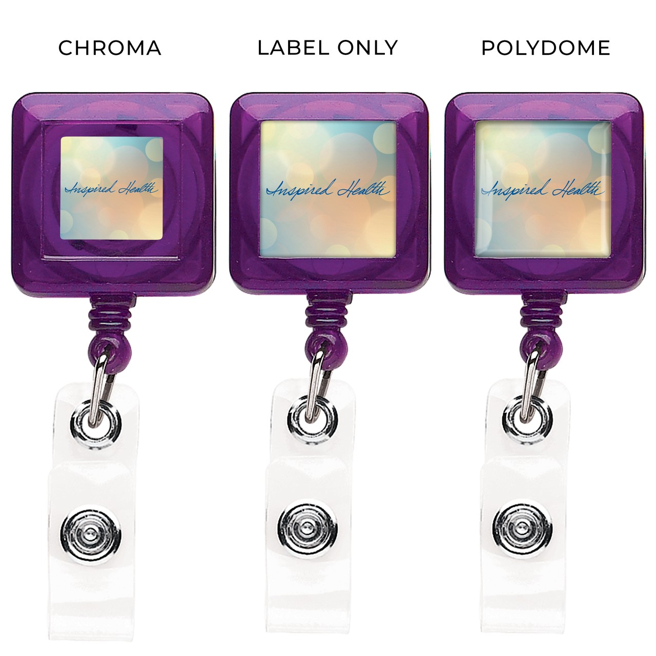 Picture of "Better" Translucent Square Retractable Badge Reel
