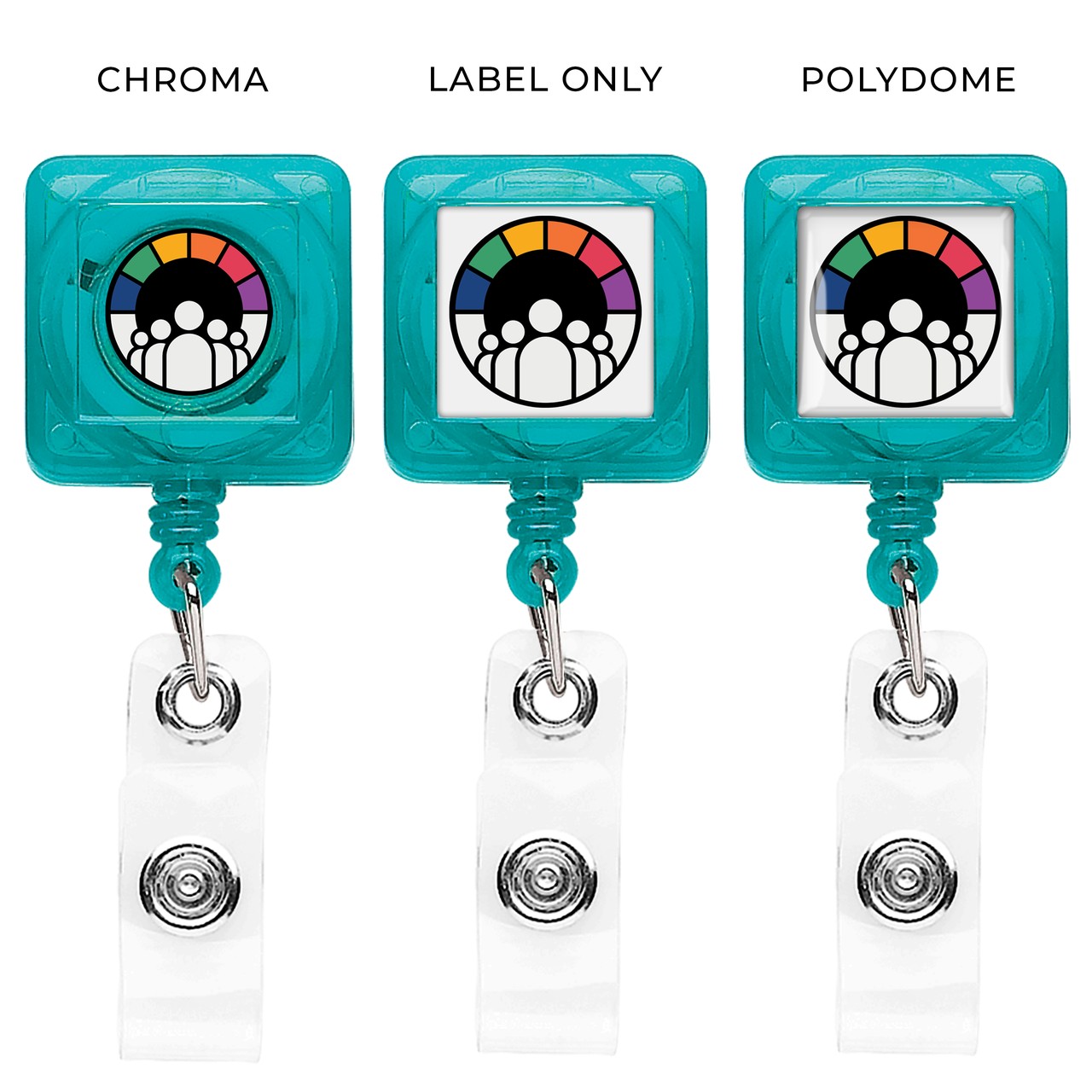 Picture of "Better" Translucent Square Retractable Badge Reel