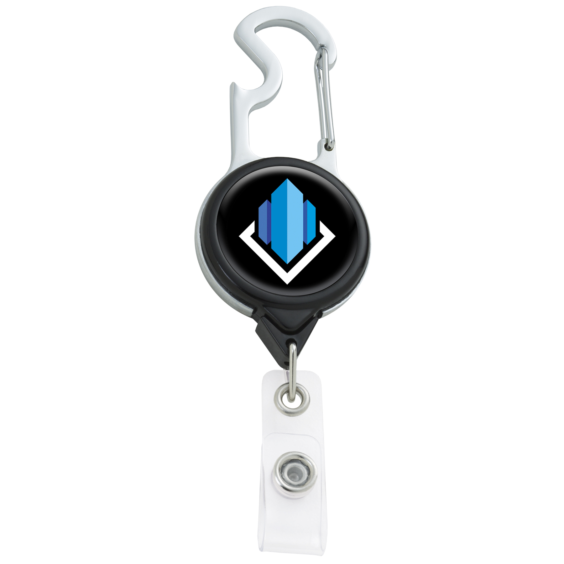 Picture of Carabiner Bottle Opener Retractable Badge Reel