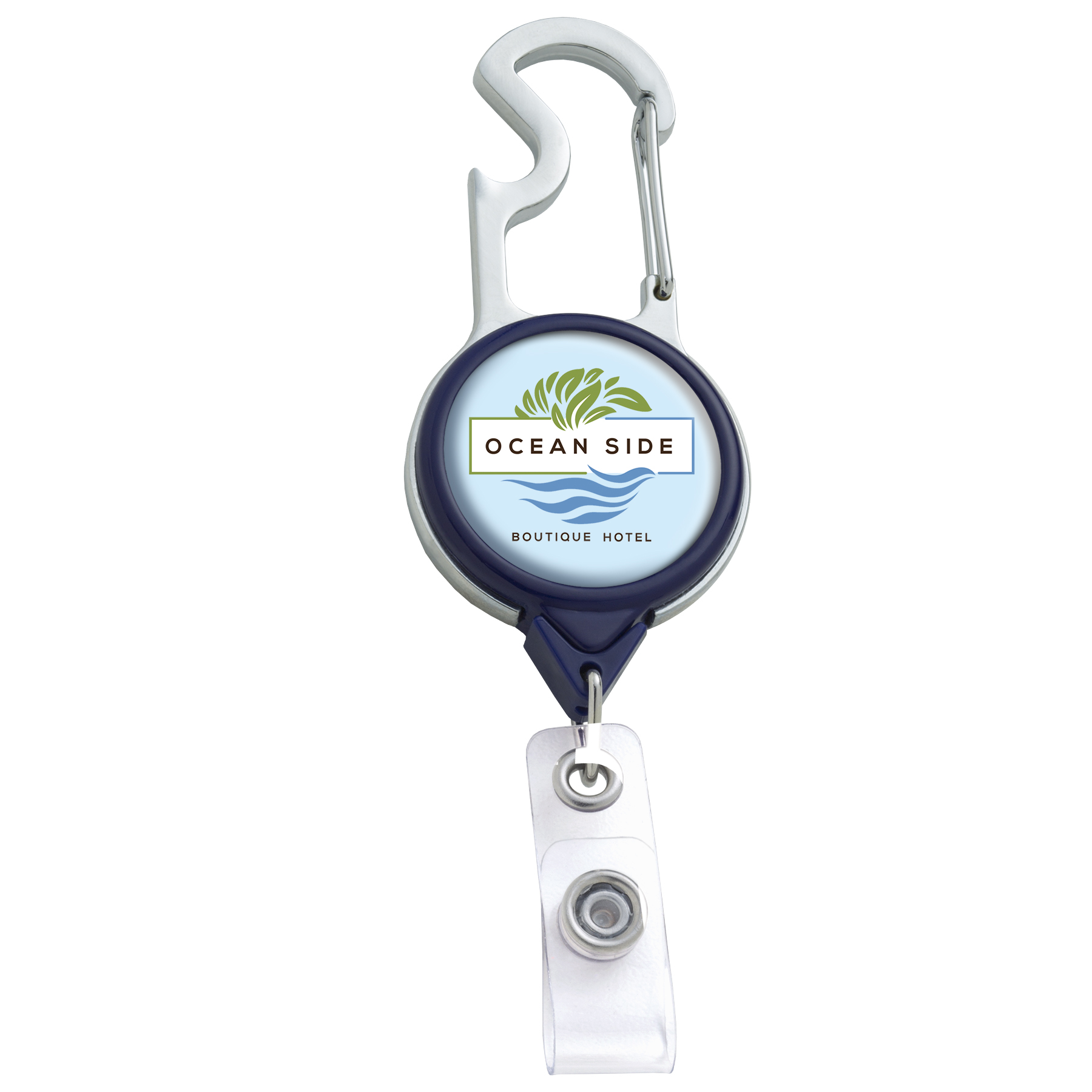 Picture of Carabiner Bottle Opener Retractable Badge Reel