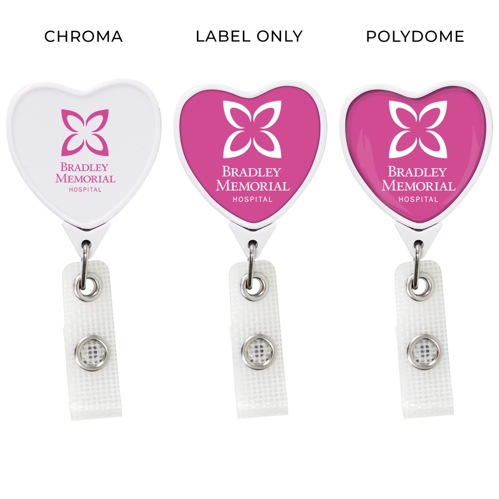Picture of Jumbo Anti-Microbial Heart Retractable Badge Reel