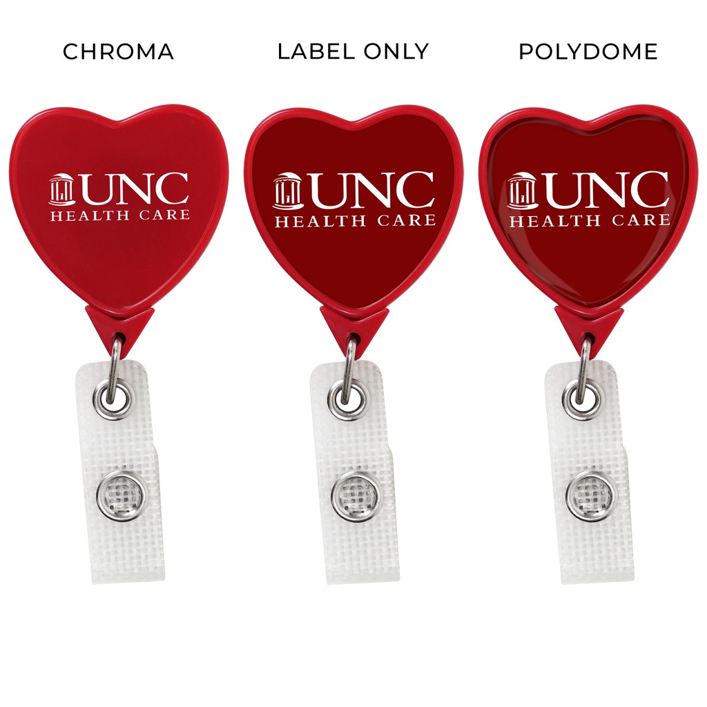 Picture of Jumbo Anti-Microbial Heart Retractable Badge Reel