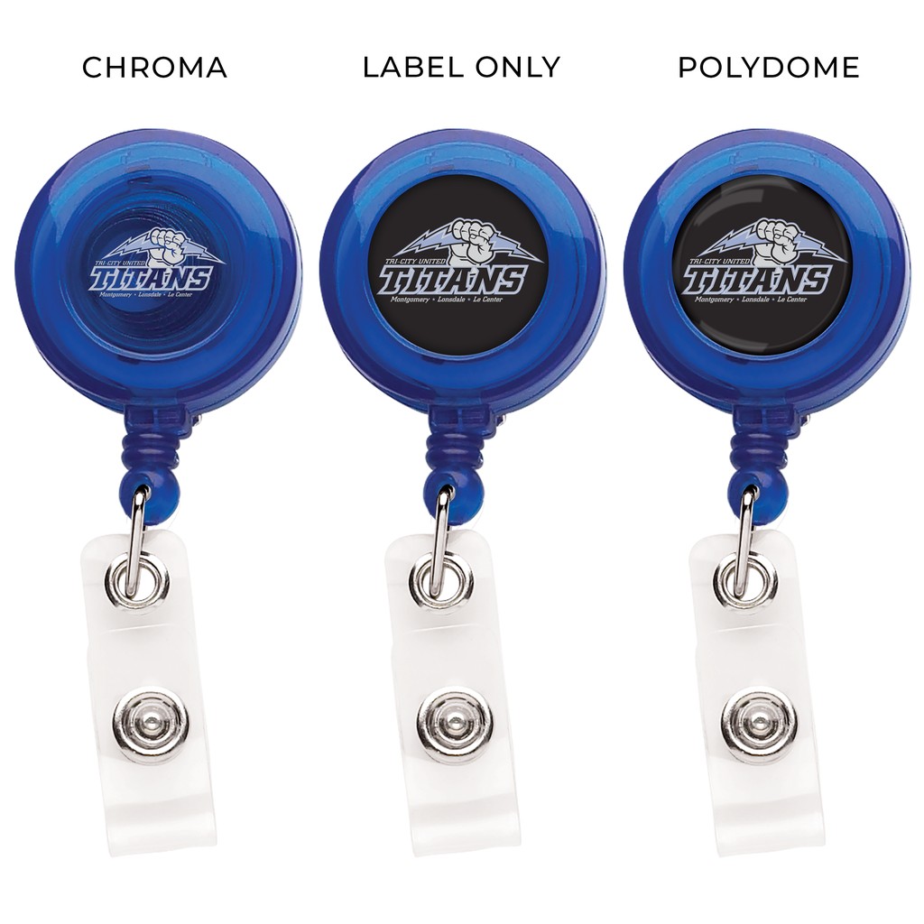 Picture of "Good" Translucent Round Retractable Badge Reel