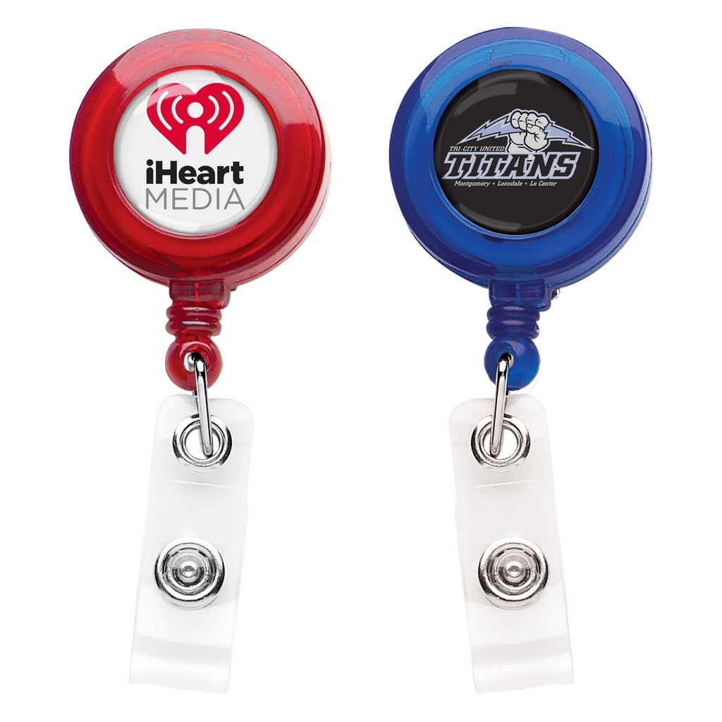 Picture of "Good" Translucent Round Retractable Badge Reel
