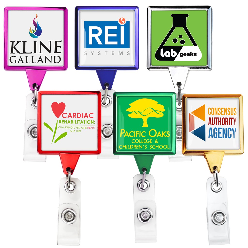 Picture of Metallic Finish JUMBO Square Retractable Badge Reel