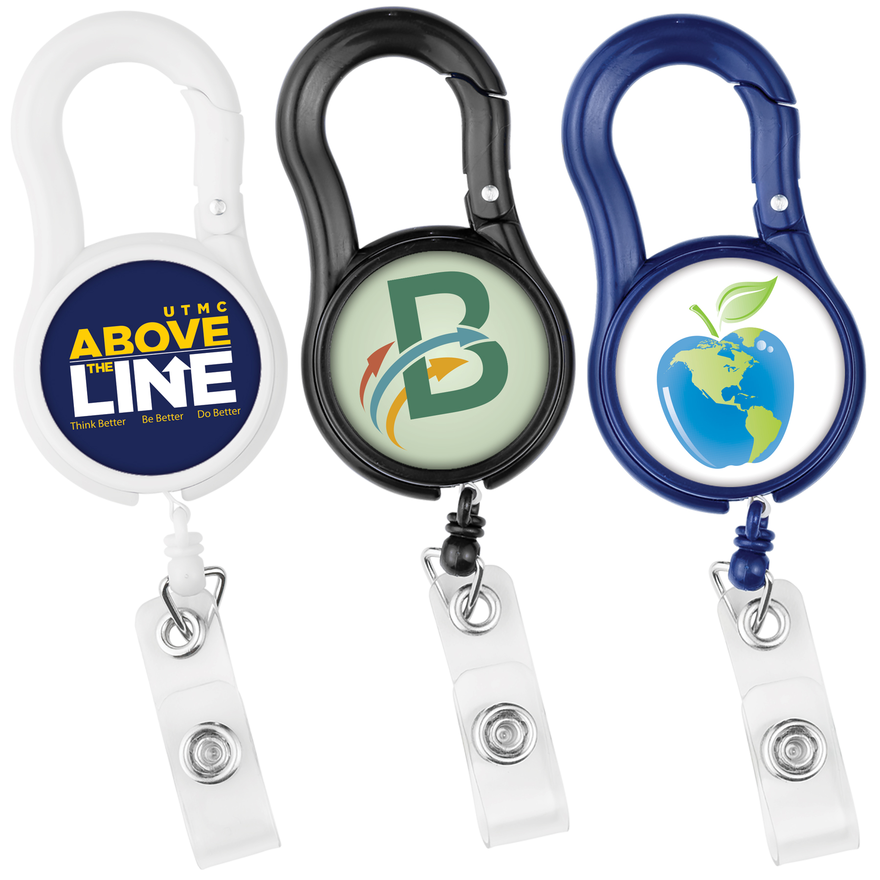 Picture of Carabiner Tape Measure Retractable Badge Reel