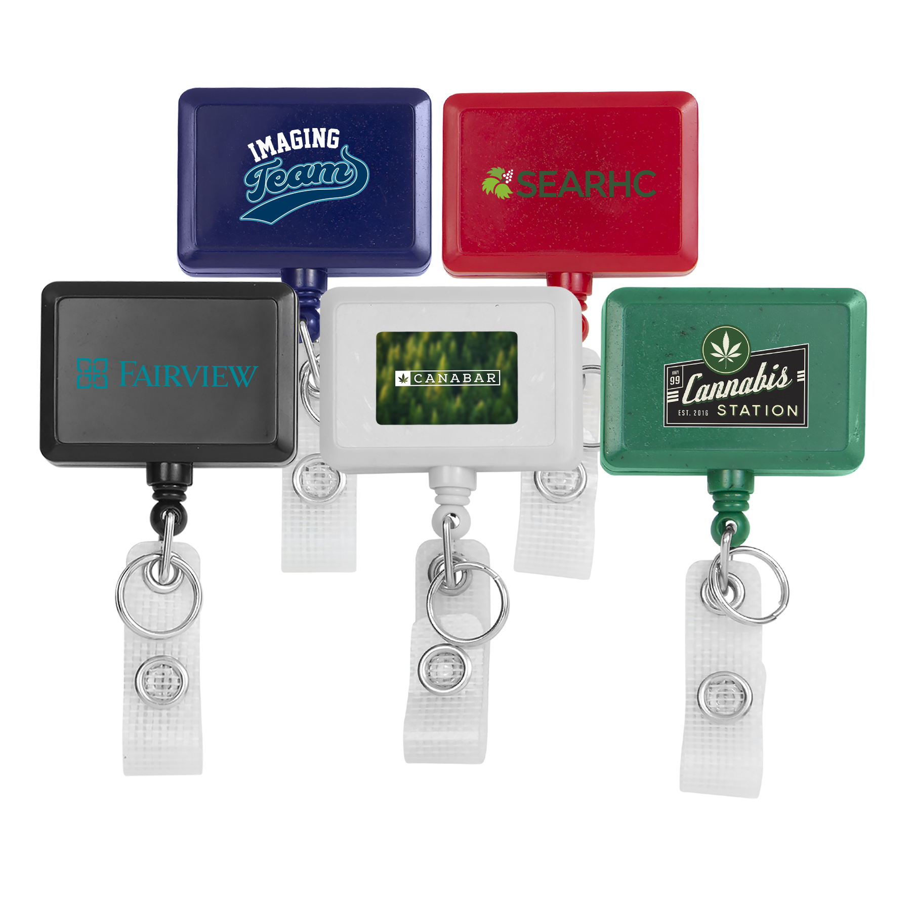 Picture of Hemp Jumbo Rectangle Retractable Badge Reel