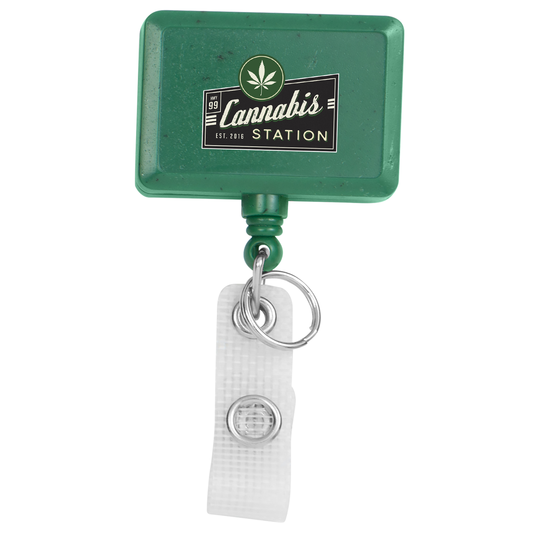 Picture of Hemp Jumbo Rectangle Retractable Badge Reel