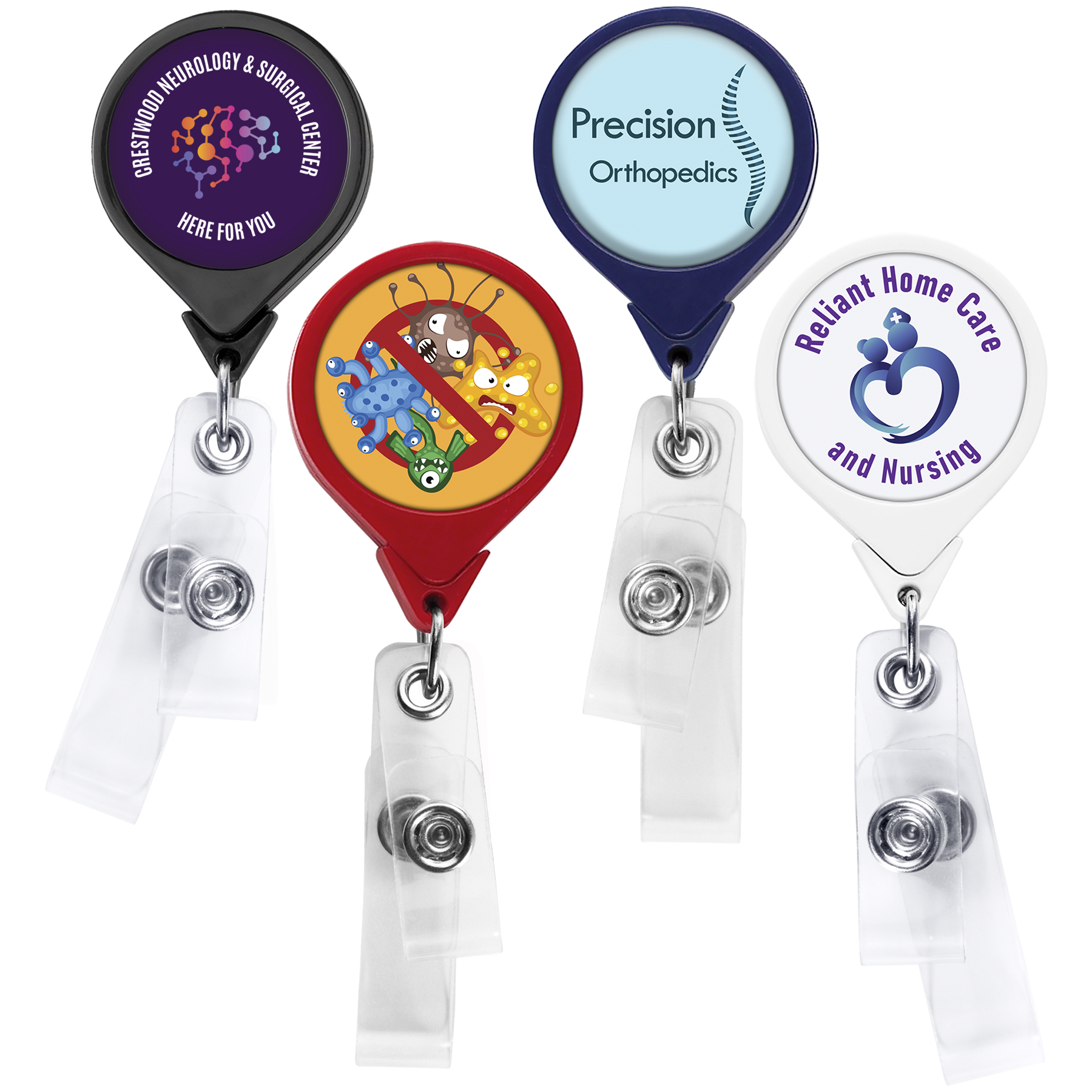Picture of Anti-Microbial Round 2 Strap Retractable Badge Reel