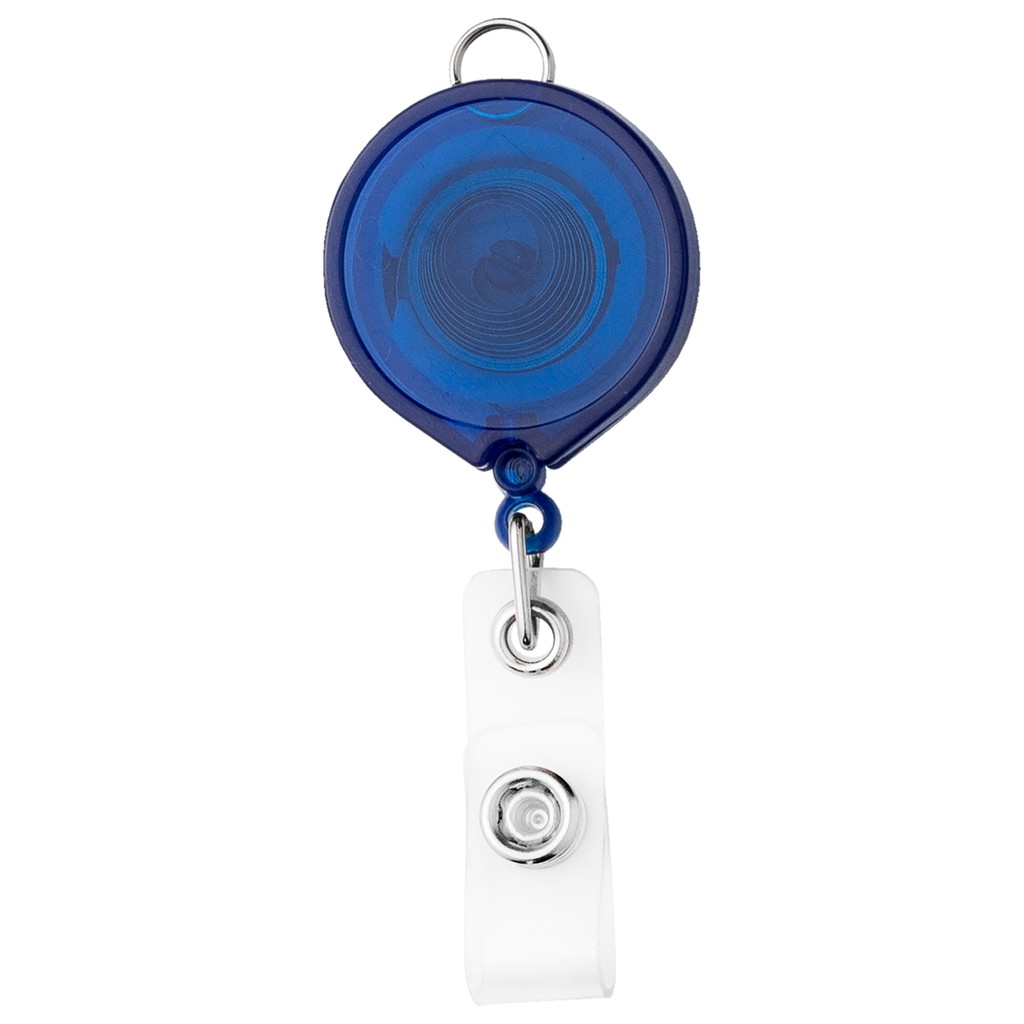 Picture of Large Face Retractable Badge Reel w/lanyard attachment - Translucent