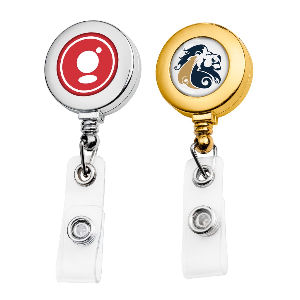 Picture of Metallic Finish Round Retractable Badge Reel