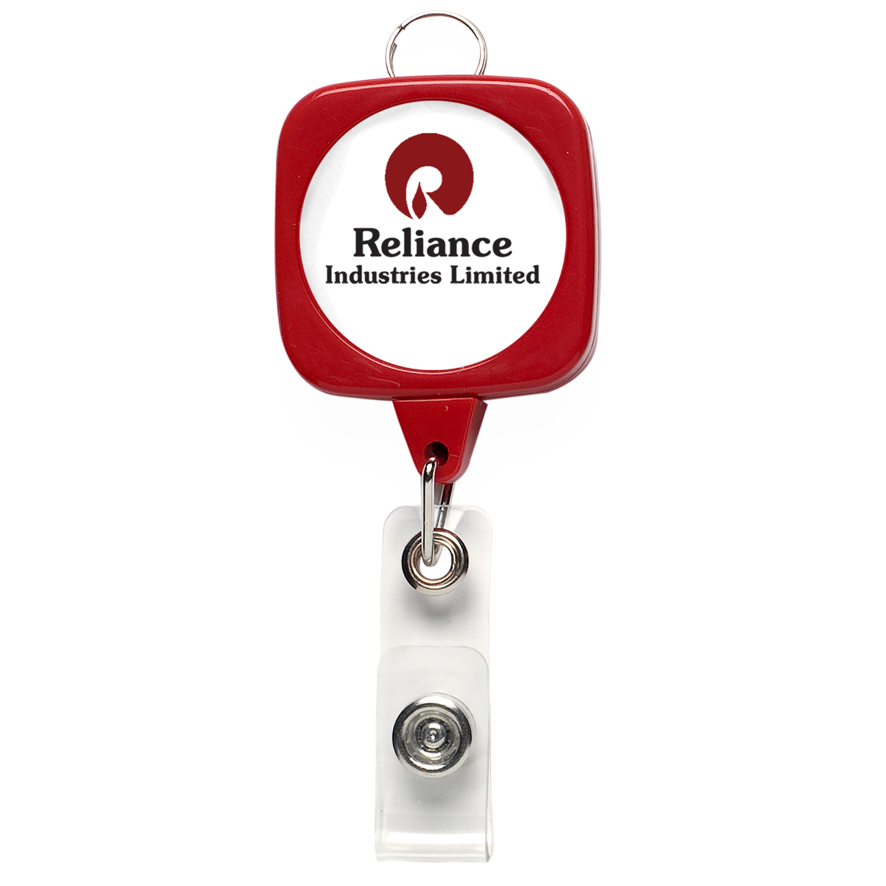 Picture of Jumbo Sqround Retractable Badge Reel w/lanyard attachment