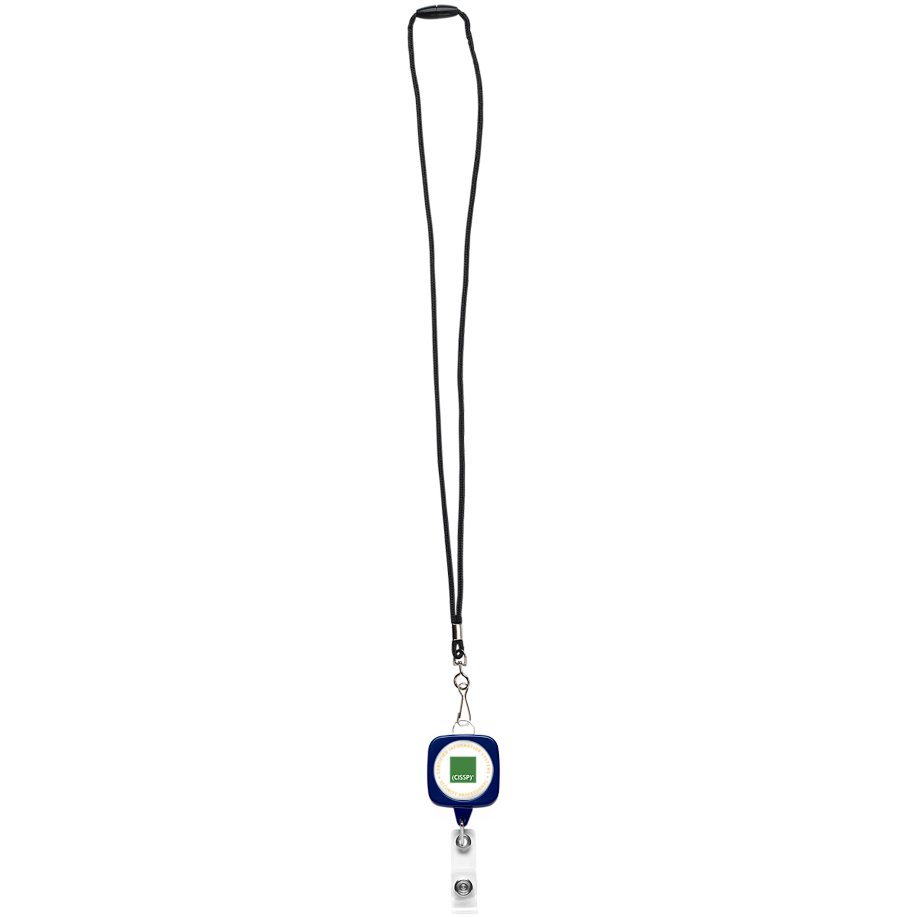 Picture of Jumbo Sqround Retractable Badge Reel w/lanyard attachment