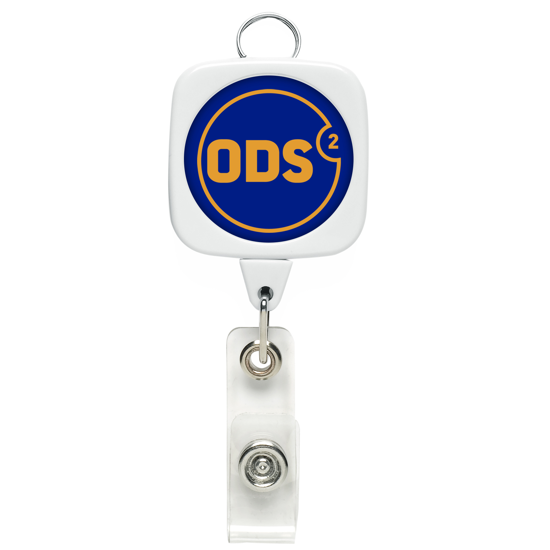 Picture of Jumbo Sqround Retractable Badge Reel w/lanyard attachment