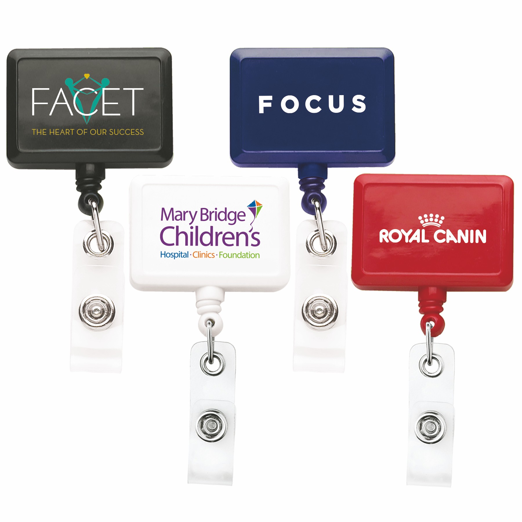 Picture of Rectangle Retractable Badge Reel w/belt cliip
